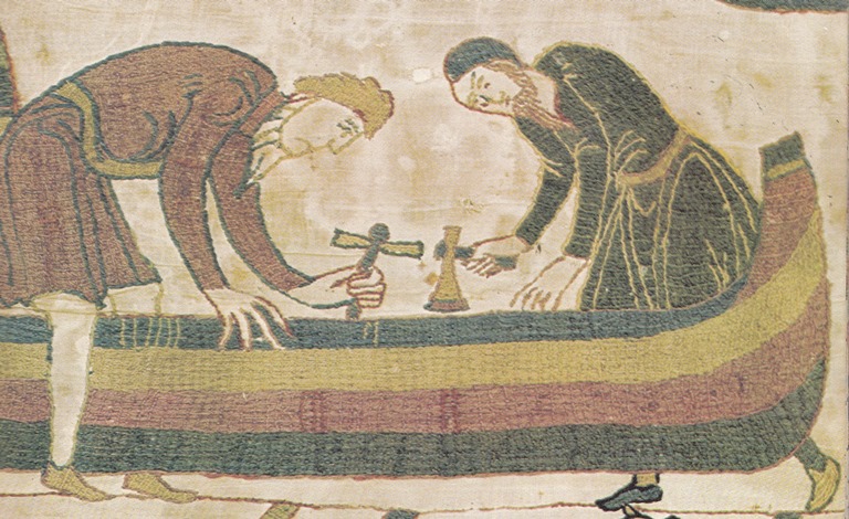 Charpentier herminette tapisserie de Bayeux